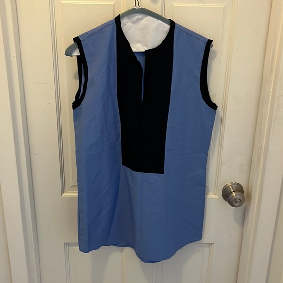 Lanvin Tops - NWT LANVIN blue bib blouse size 36